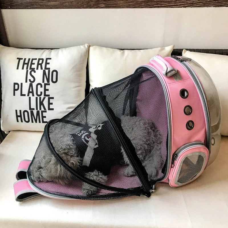 clear backpack for pets, clear pet carrier, clear rolling cat carrier, clear pet backpack, clear cat carrier